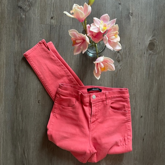 J BRAND / ALANA COATED ROSE TEA SKINNY JEANS - Picture 3 of 6